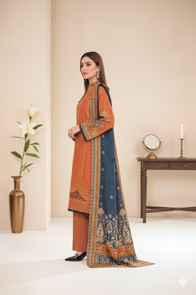 Shahnoor Emb Khaddar k-01