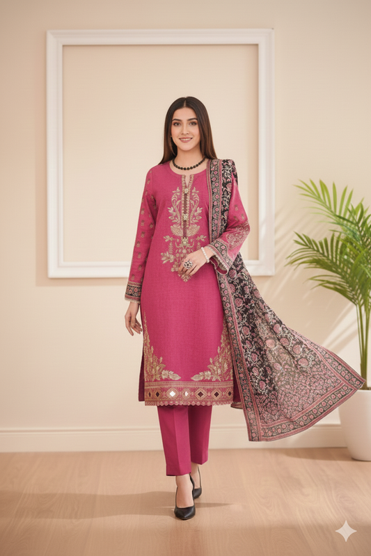 Shahnoor Emb Khaddar k-04