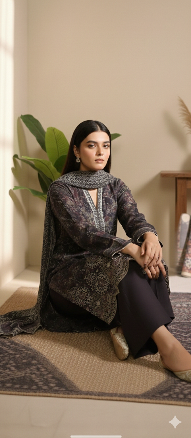 Shahnoor Emb Khaddar k-05