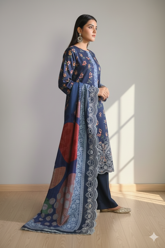 Shahnoor Emb Khaddar k-06