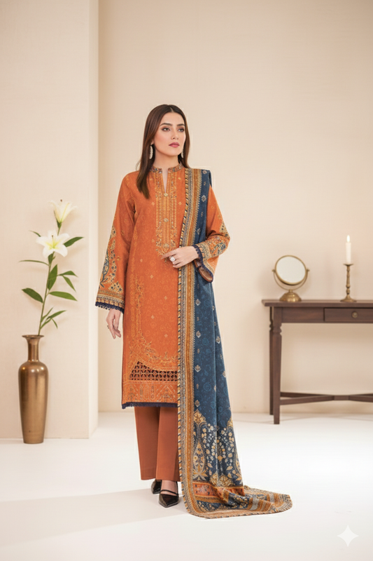 Shahnoor Emb Khaddar k-01