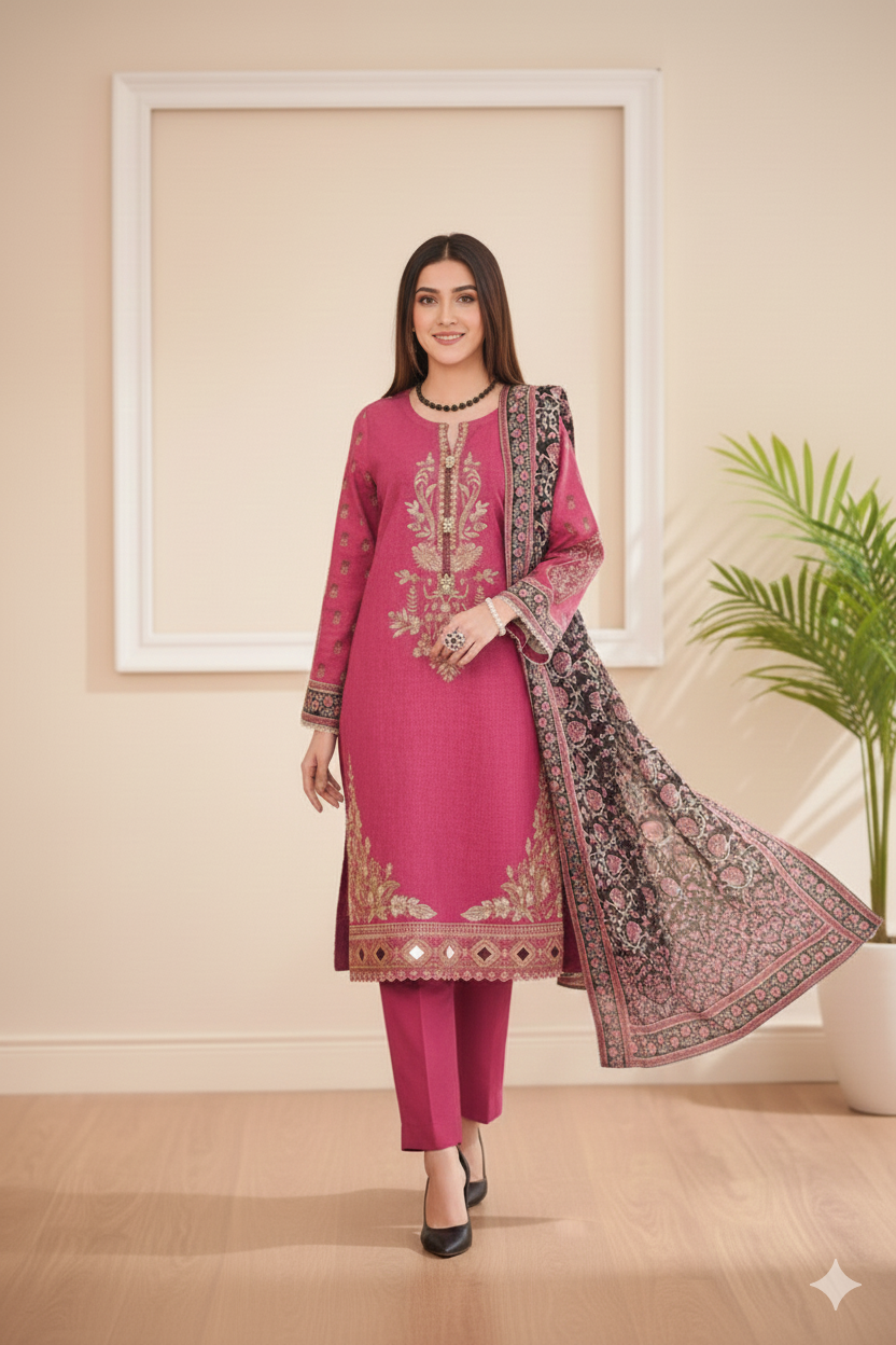 Shahnoor Emb Khaddar k-04