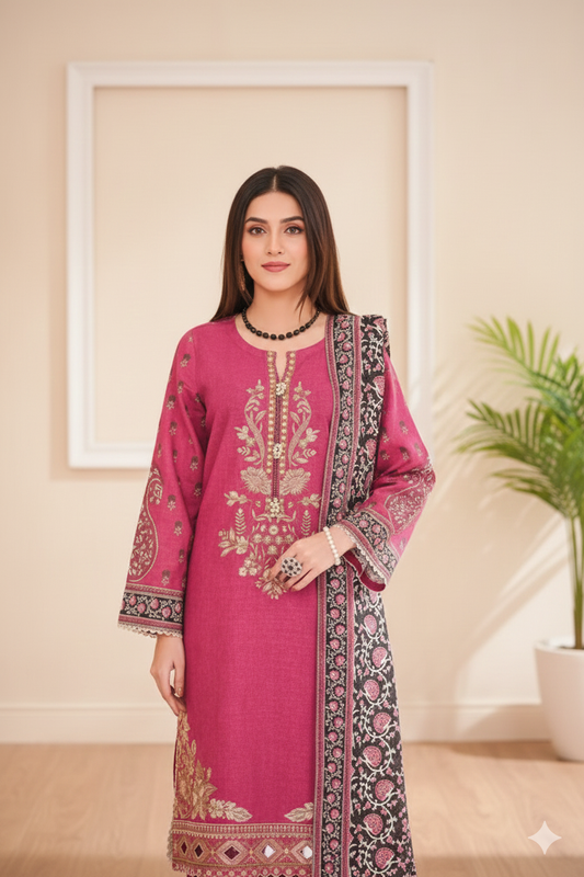 Shahnoor Emb Khaddar k-04