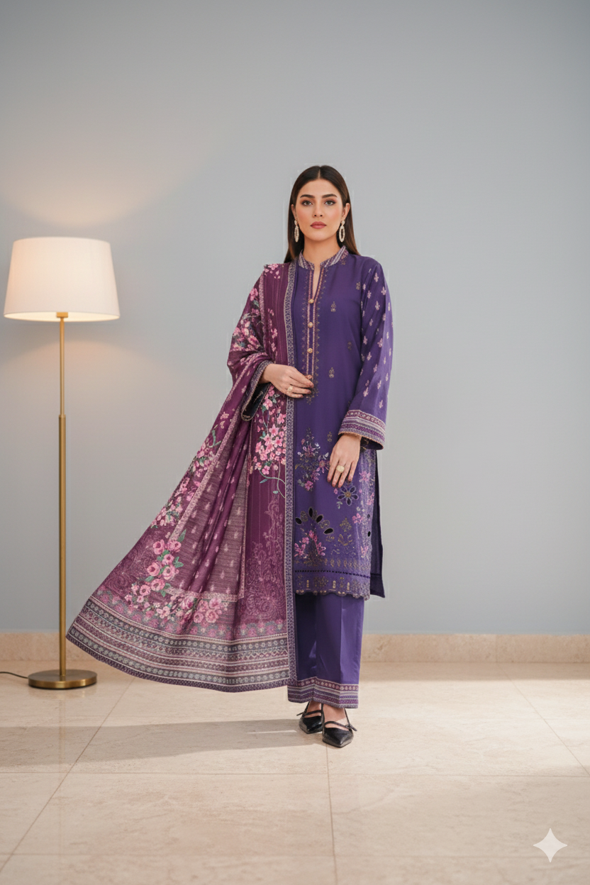 Shahnoor Emb Khaddar k-03