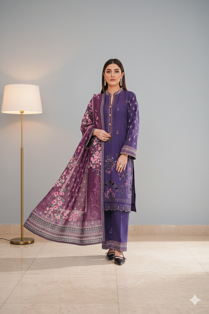 Shahnoor Emb Khaddar k-03