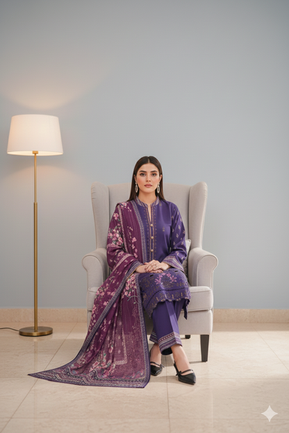 Shahnoor Emb Khaddar k-03