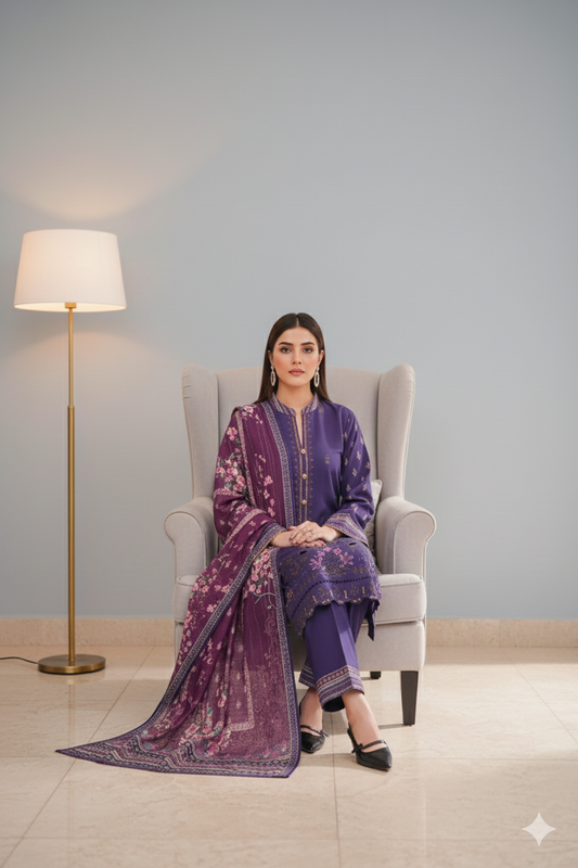 Shahnoor Emb Khaddar k-03