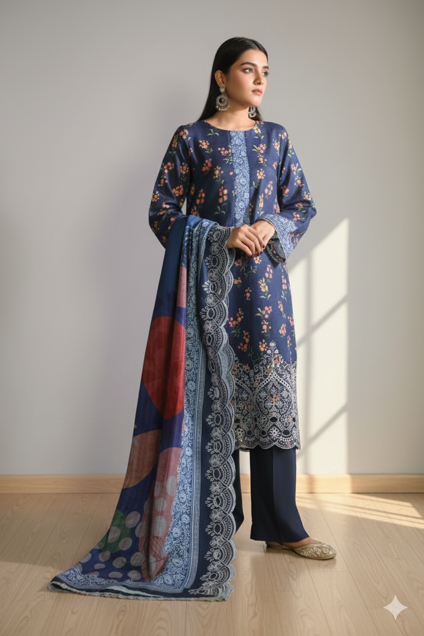 Shahnoor Emb Khaddar k-06