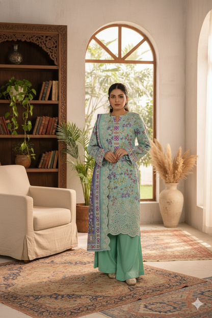 Shahnoor Emb Khaddar k-08