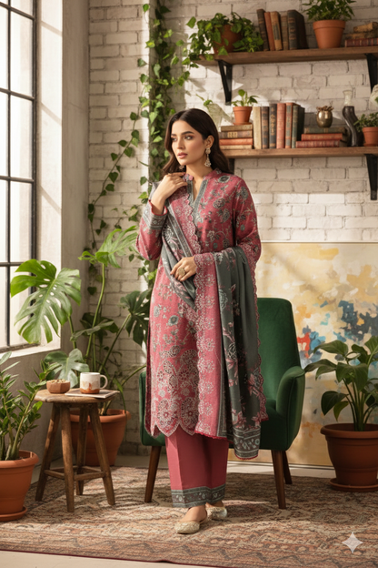 Shahnoor Emb Khaddar k-09