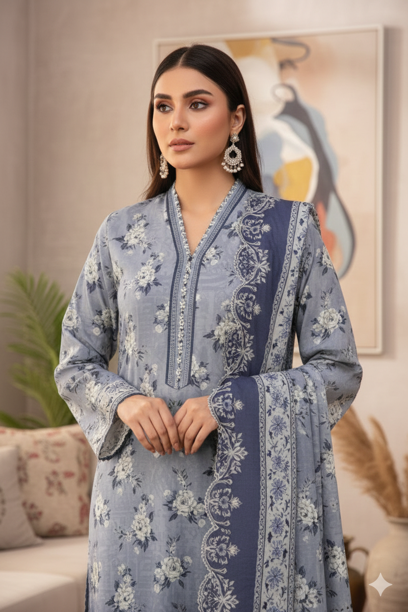 Shahnoor Emb Khaddar k-10