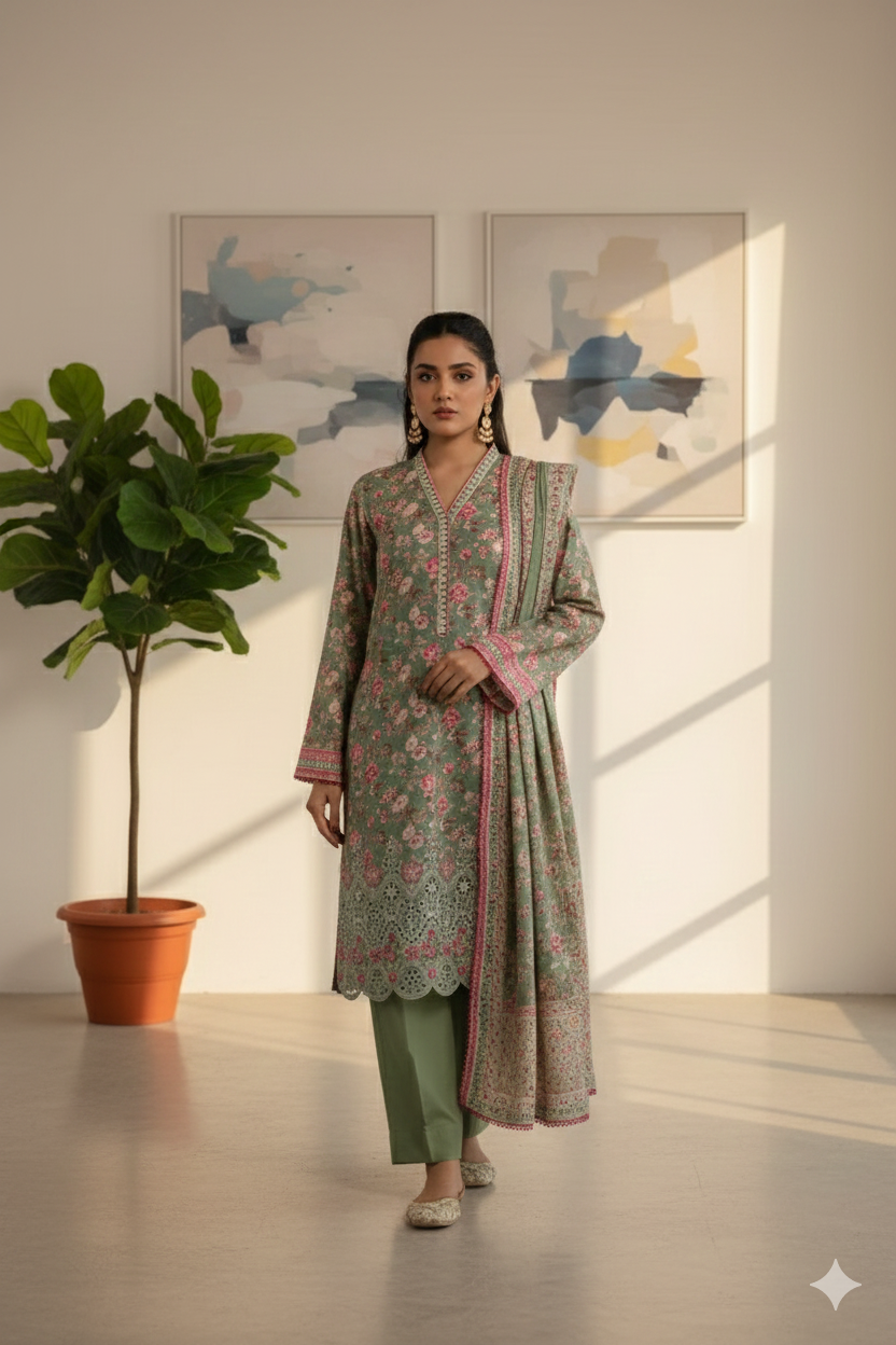 Shahnoor Emb Khaddar k-11